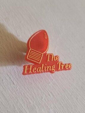 The Healing Tree Holiday Memorial Vintage Lapel Pin - Red Christmas Bulb Event